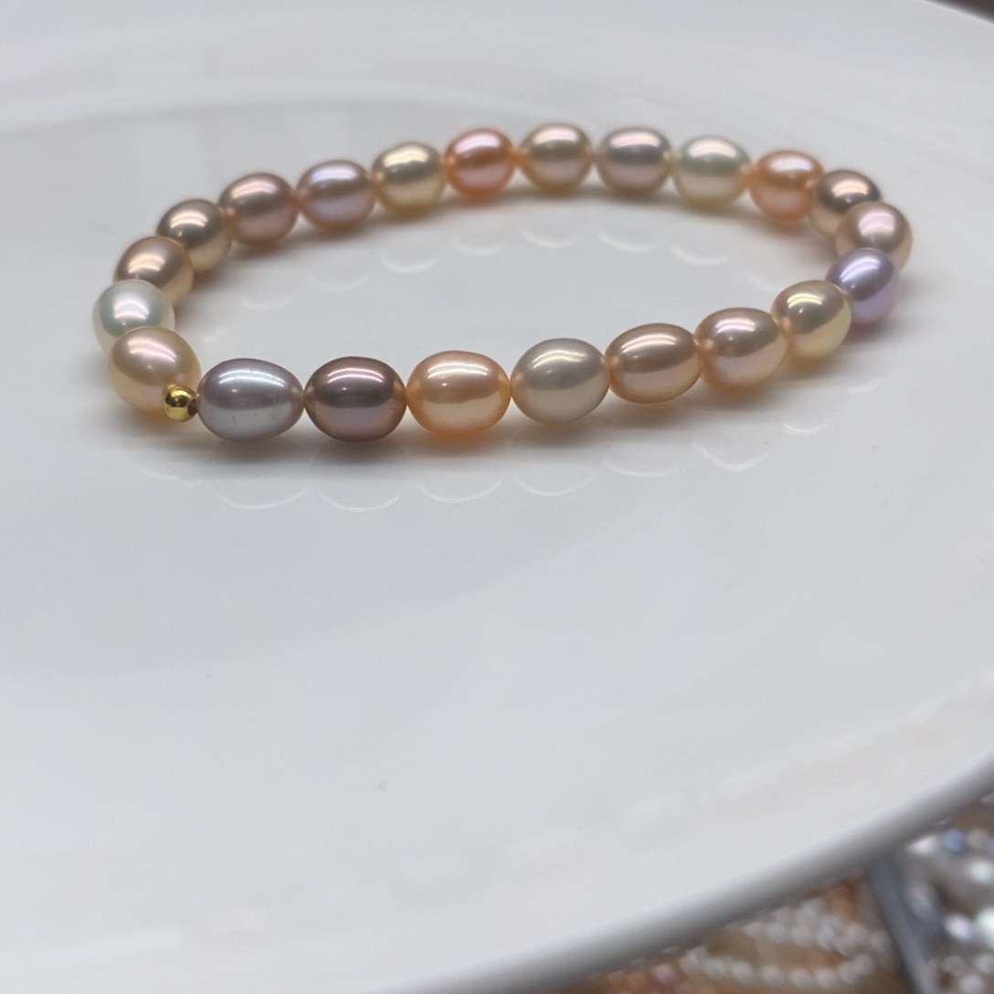 淡水珍珠手链银S925镶嵌