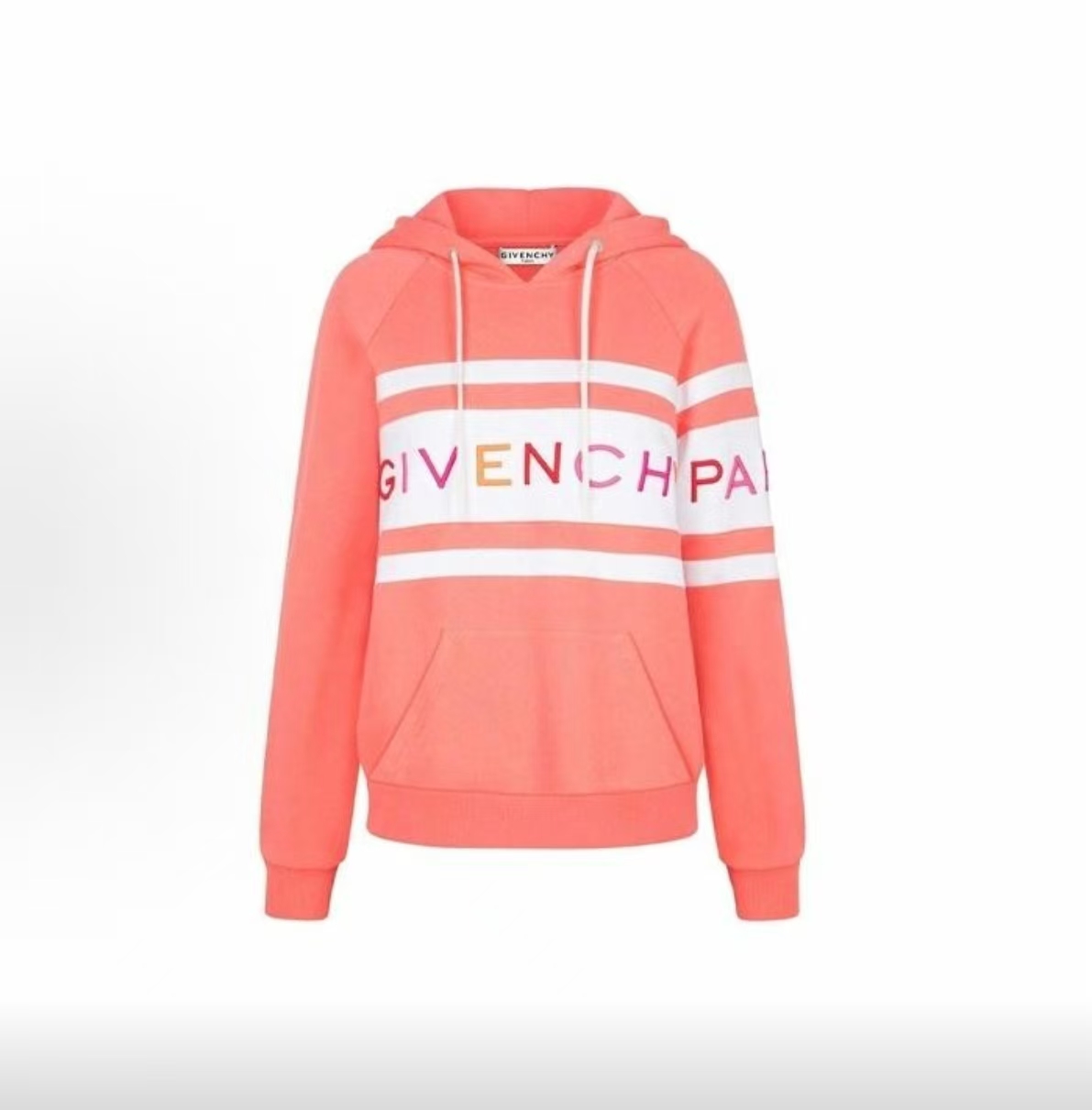 未使用 Givenchy/纪梵希 字母拼色连帽长袖卫衣女 ohy23