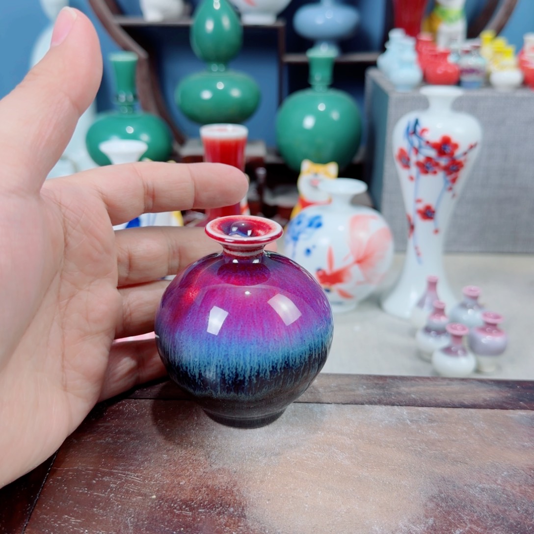 陶瓷手工小花器摆件