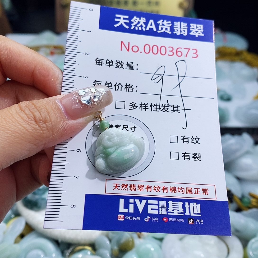 翡翠未镶嵌颈饰3673