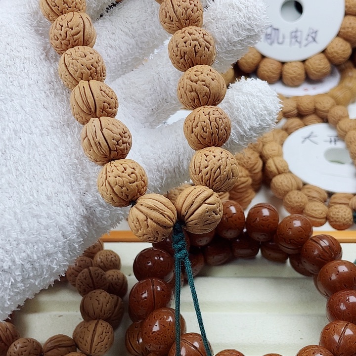 桃核手串野生东北肌肉纹