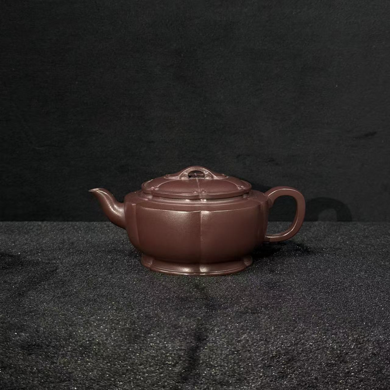 14/H103007/卢云霞/紫砂壶平盖如意/石红