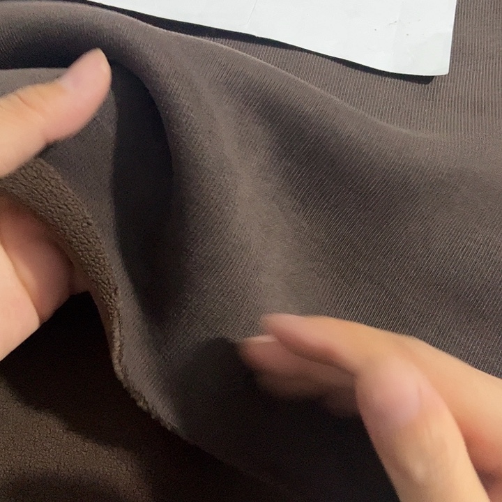 摩卡棕色奥粒绒加厚1.8×2米长带螺纹