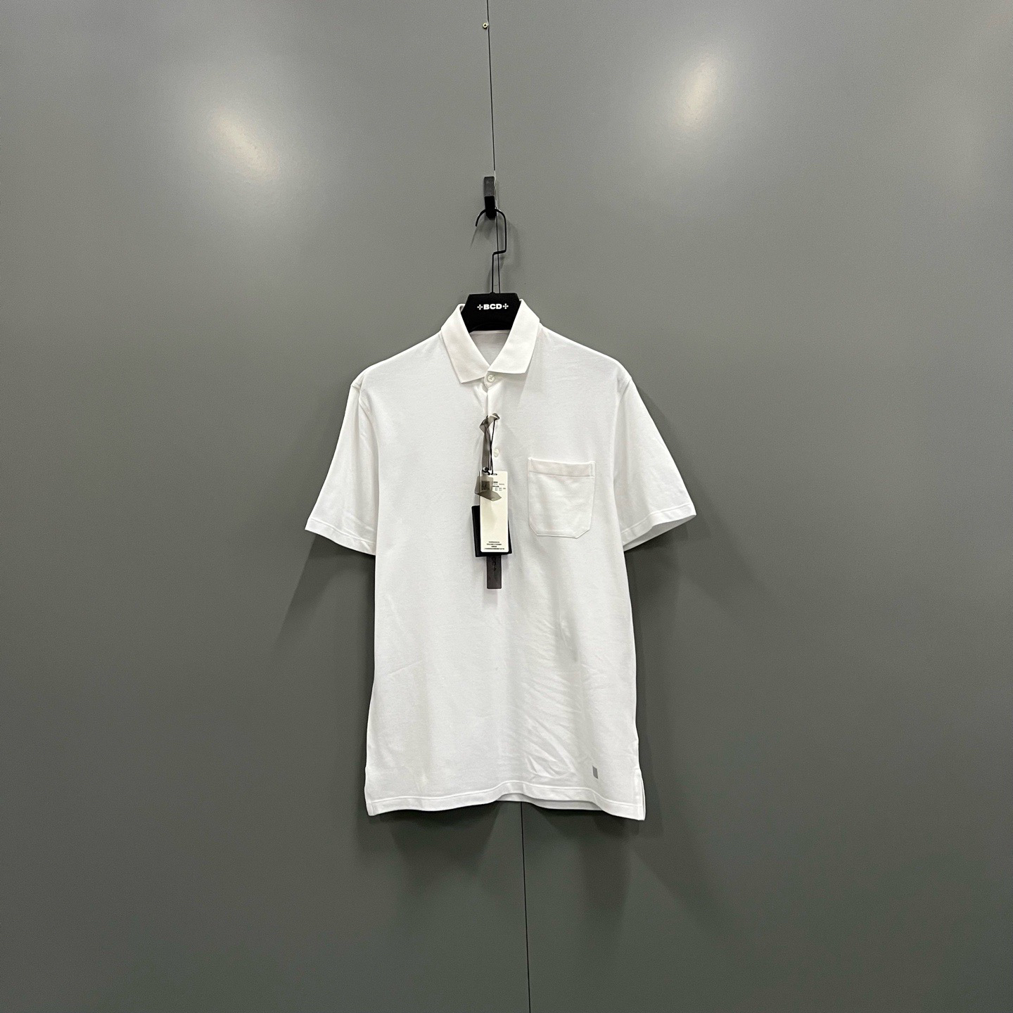 未使用 ZEGNA h87 102206 杰尼亚 白色翻领polo衫