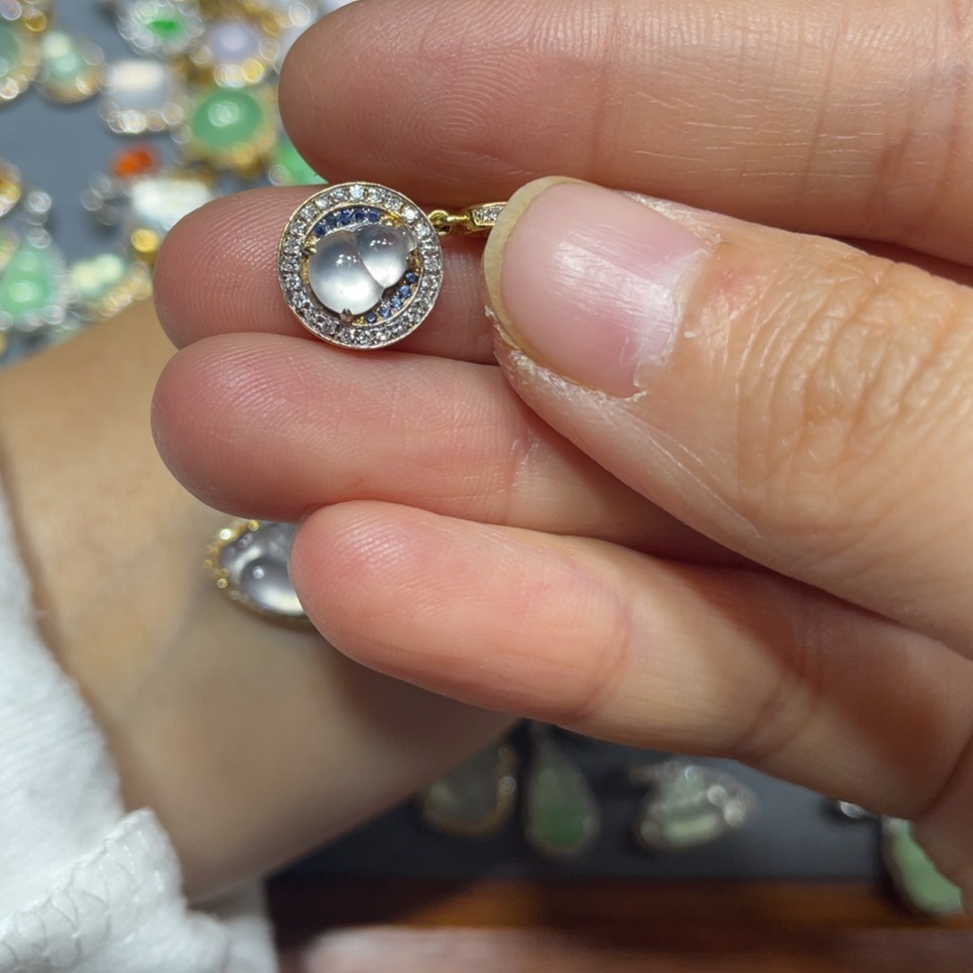 翡翠颈饰18K金镶嵌玲***g天然