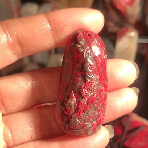 昌化石斯*达昌化鸡血石挂坠