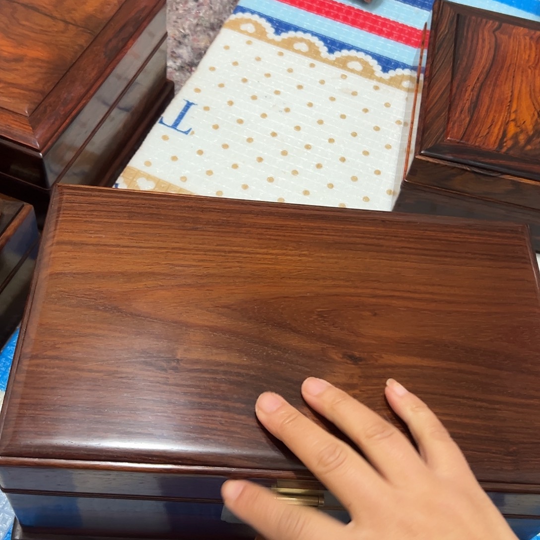 @***单大红酸纸首饰盒收纳盒