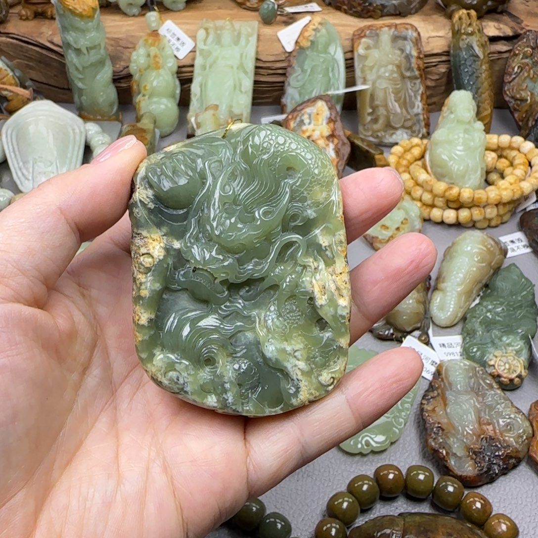 用***9岫岩河磨玉（透闪石质玉）未镶嵌珠宝奇石