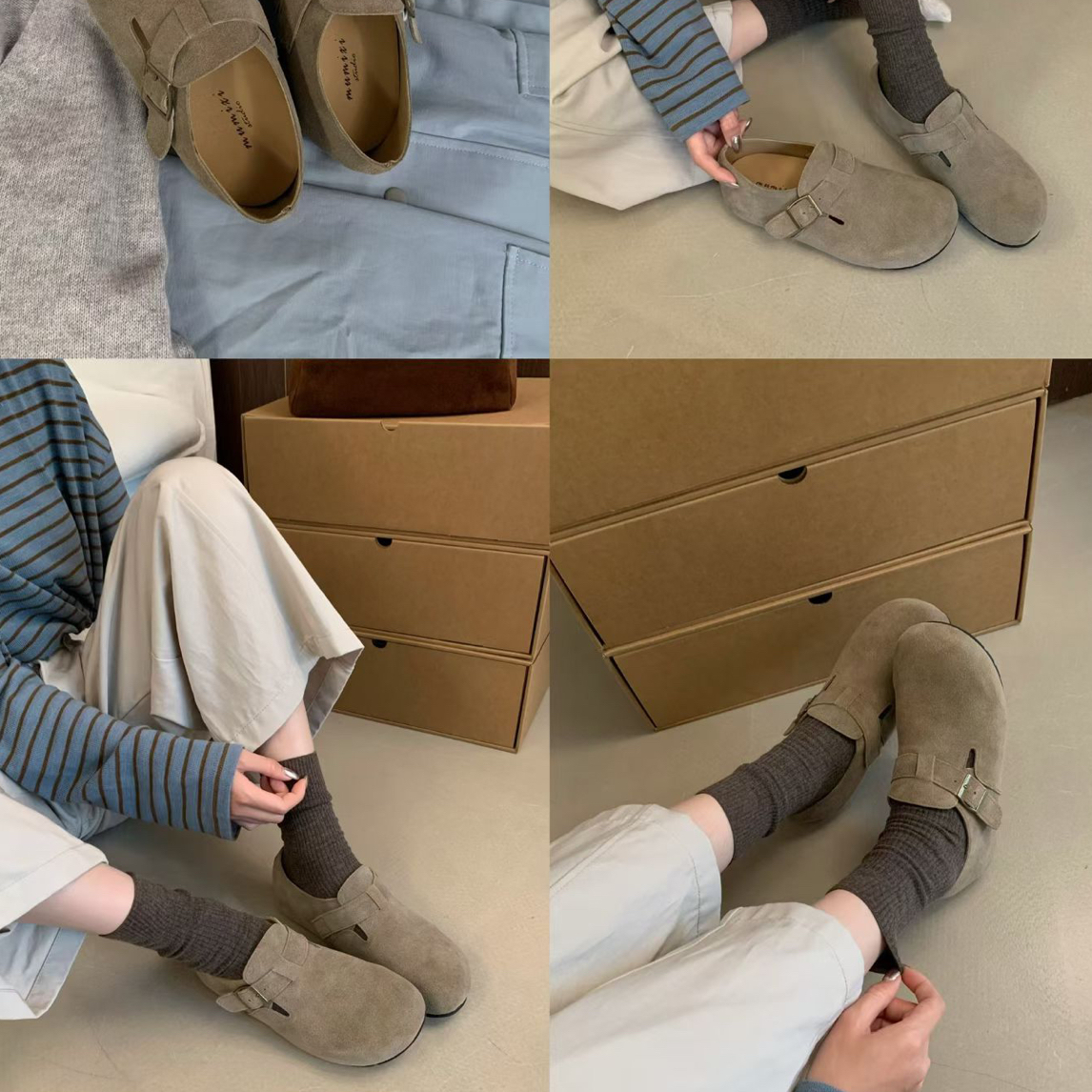 【801-1000】勃肯德训休闲新款韩版短靴时尚百搭断码品质女鞋