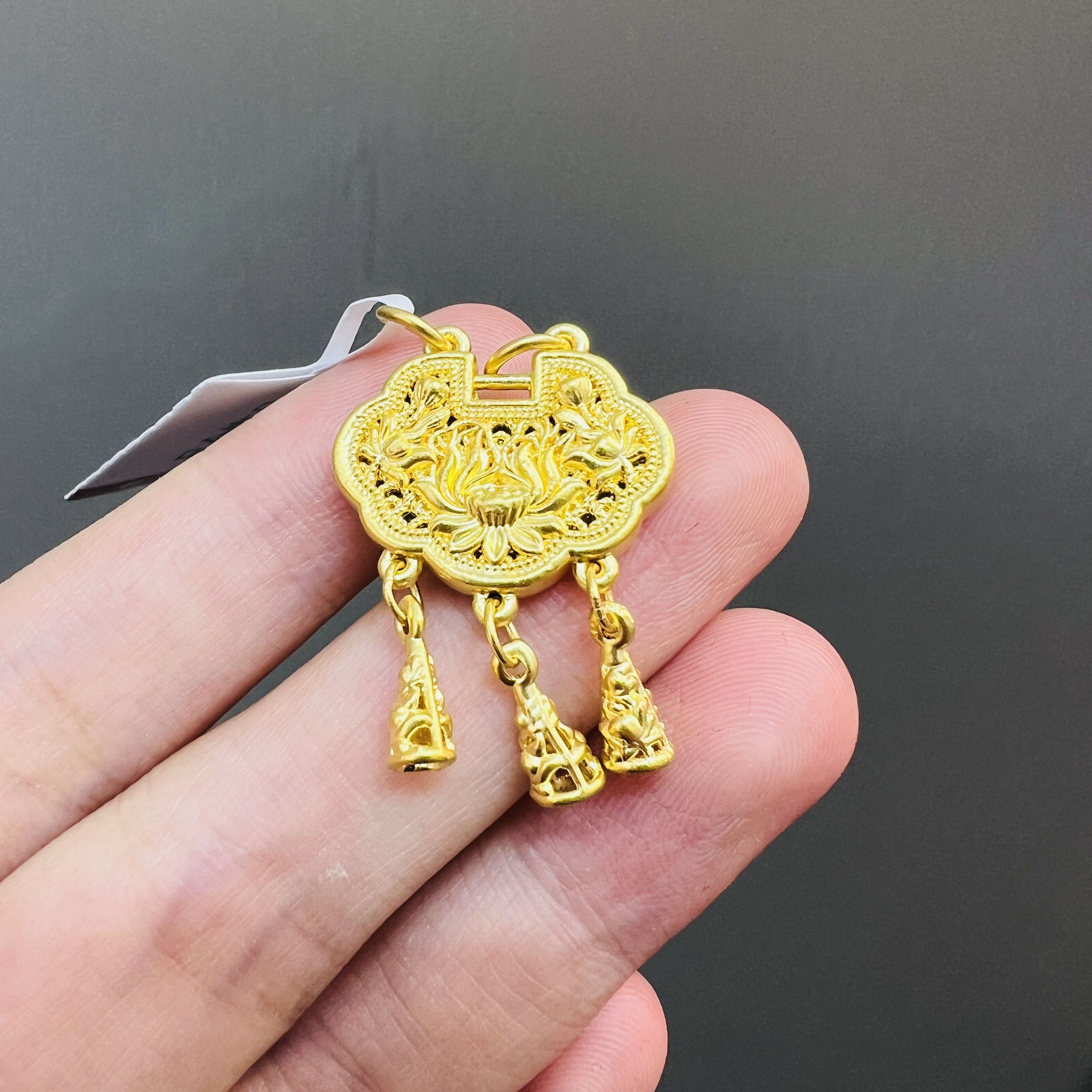 【莹莹专享】足金999 锁包  GP   2.58  纳金添福
