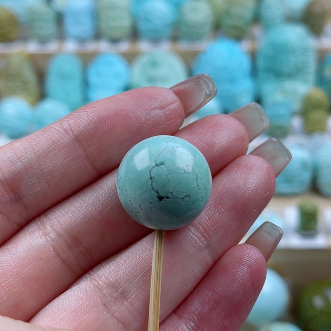绿松石未镶嵌珠宝奇石18mm