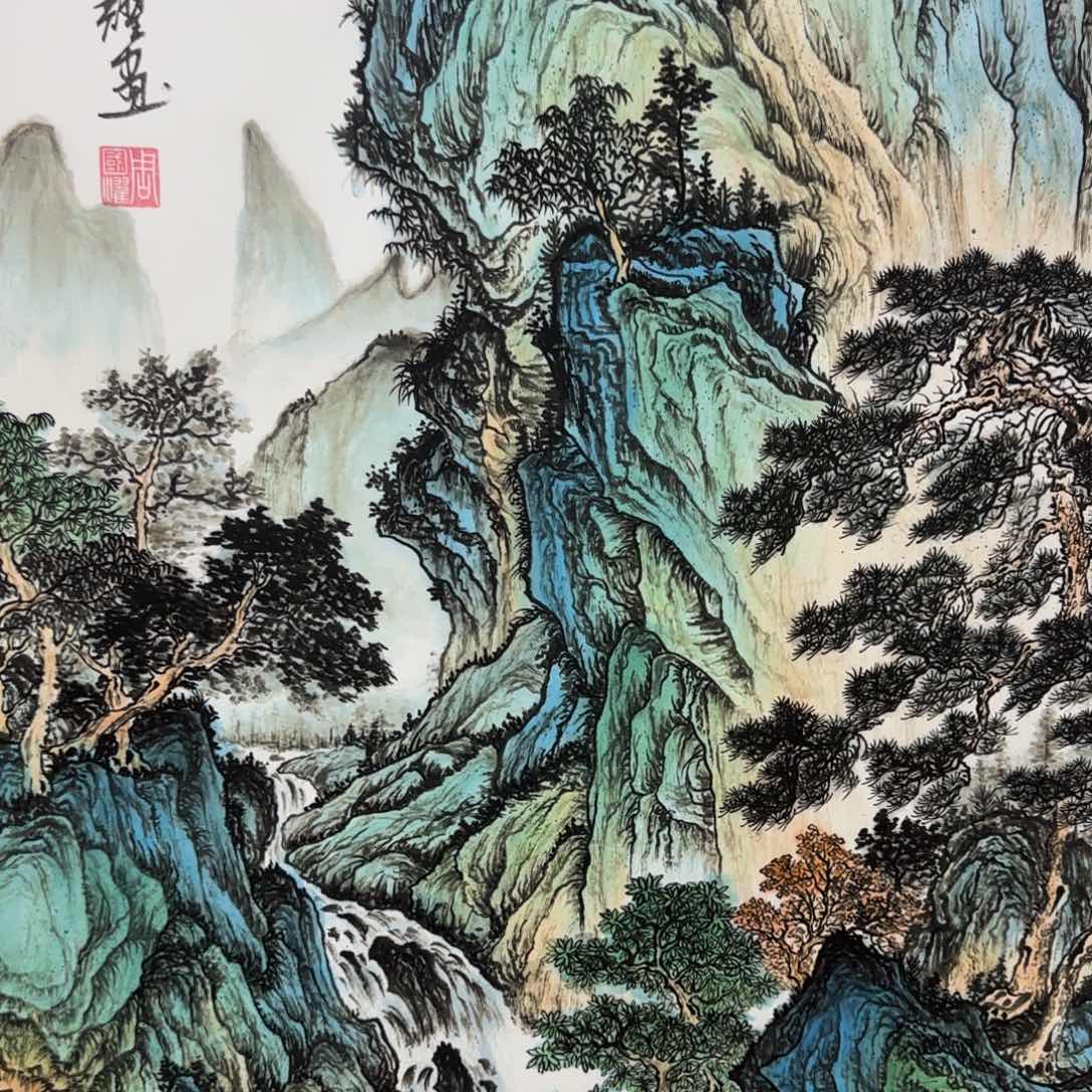 洪***哥国画QA原创山水作品！带证书！限购一单 