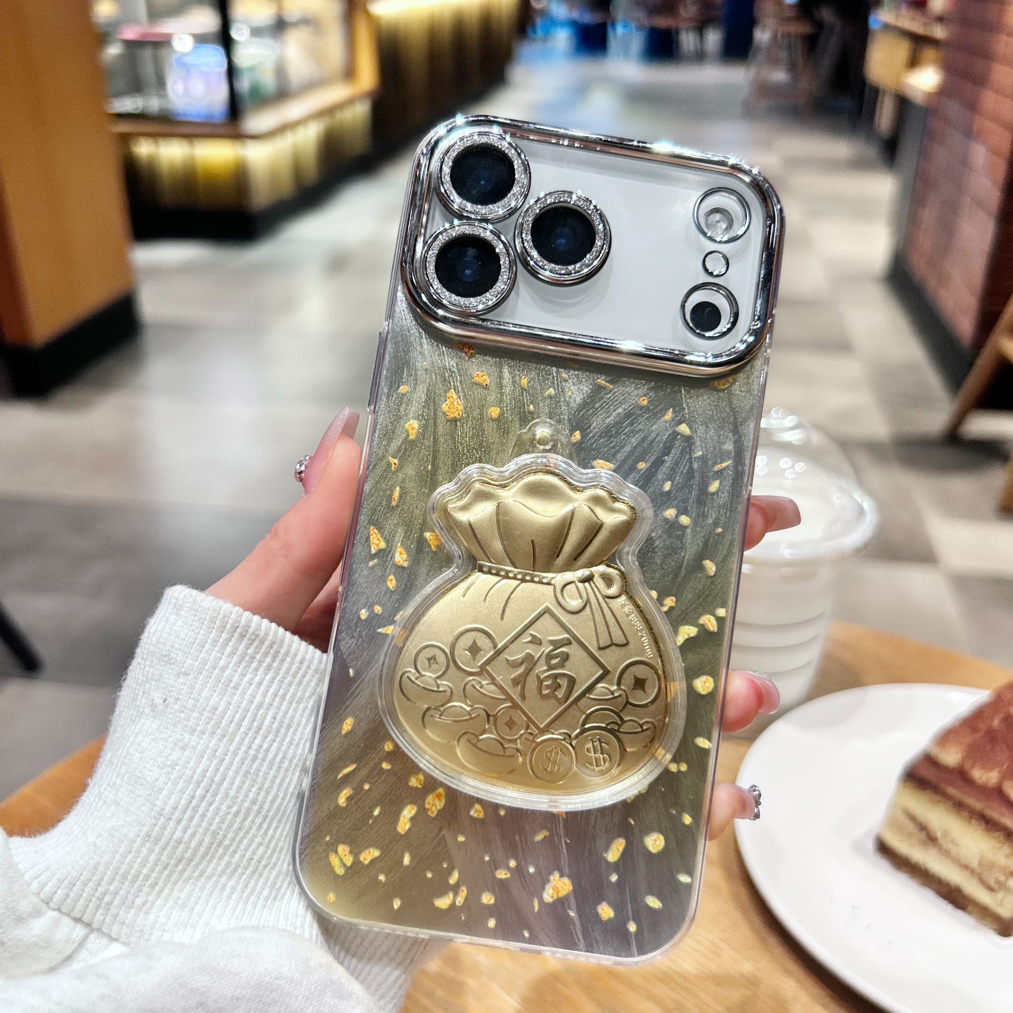 新年马年款金箔福袋适用苹果iPhone17promax手机壳16pro全包15/14