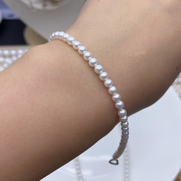 淡水珍珠银S925镶嵌颈饰