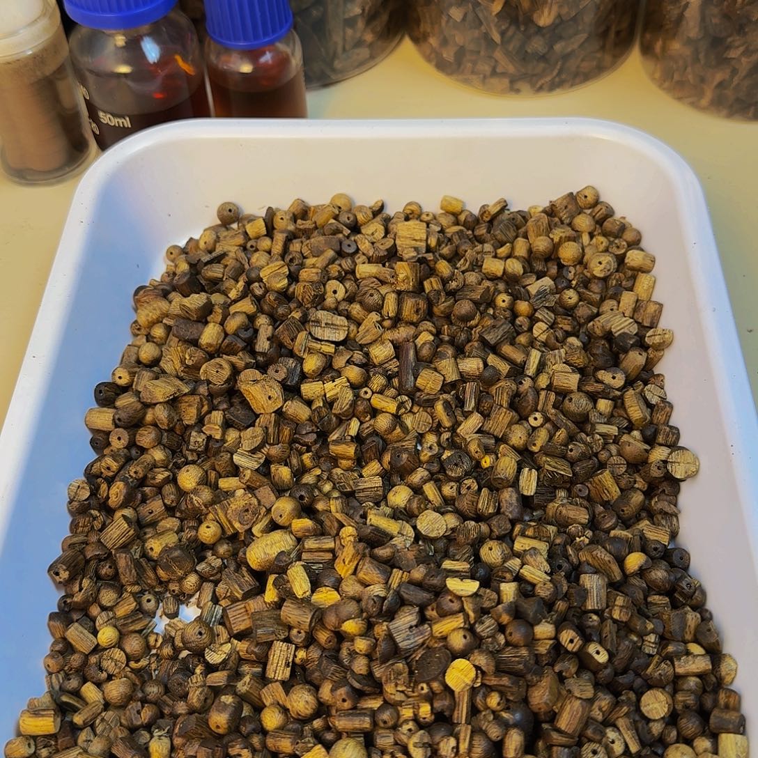 吉***业沉香木沉香碎屑醇化碎珠料200克