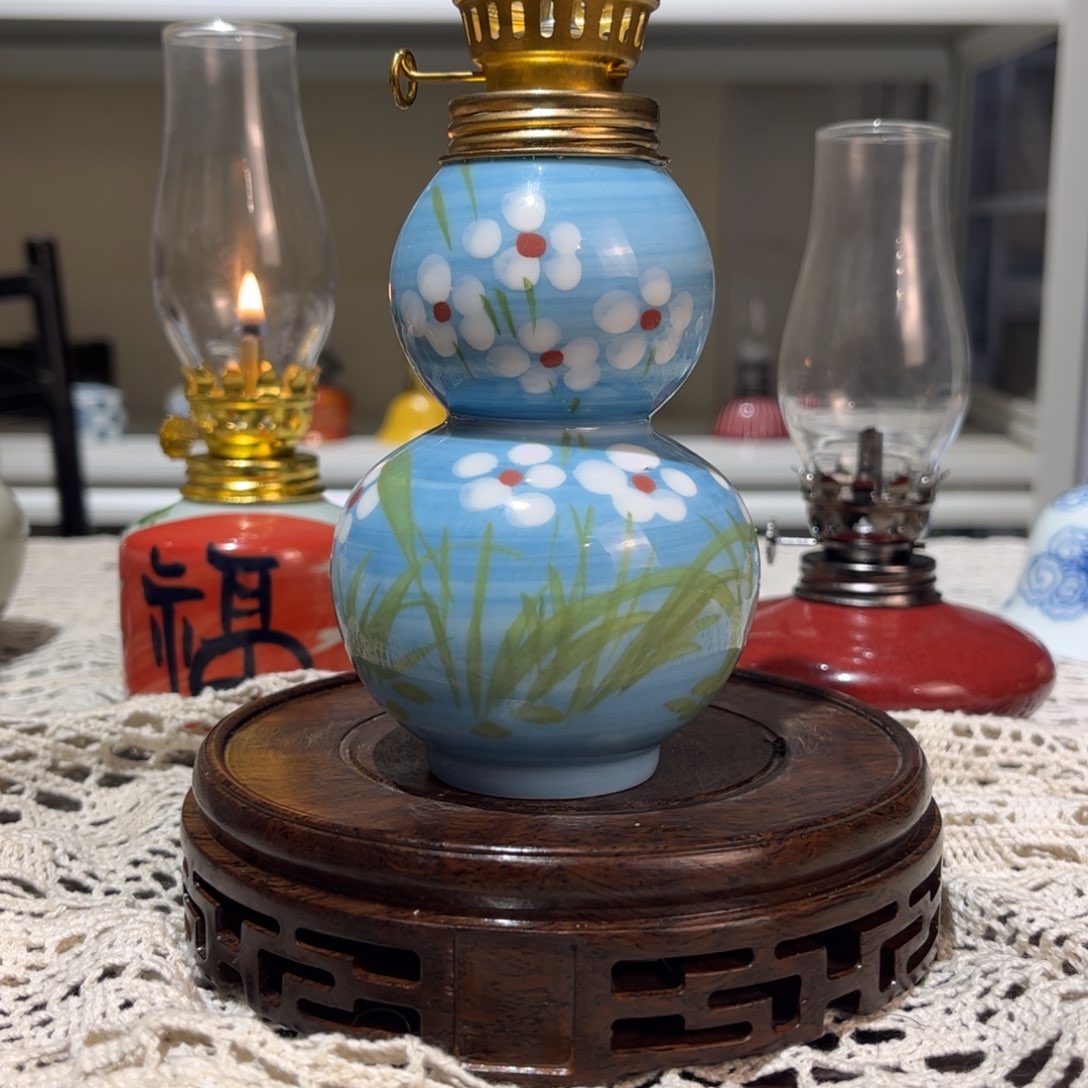 摆件景德镇陶瓷香薰灯