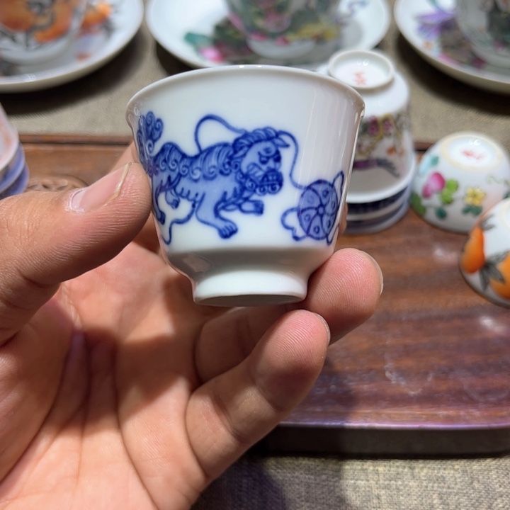 纯手绘精品盖碗杯