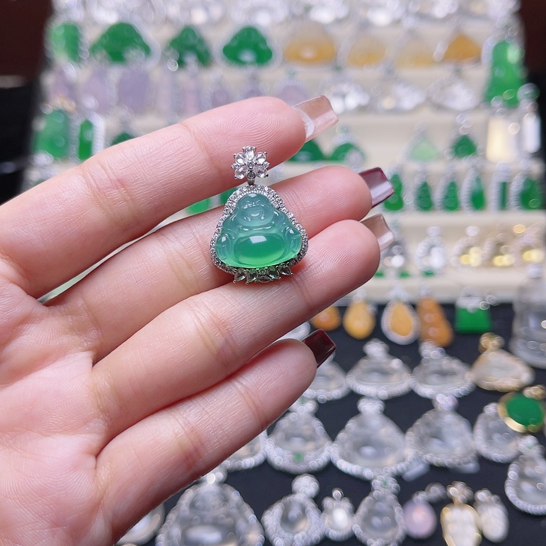 玛瑙/玉髓颈饰银S925镶嵌大***.