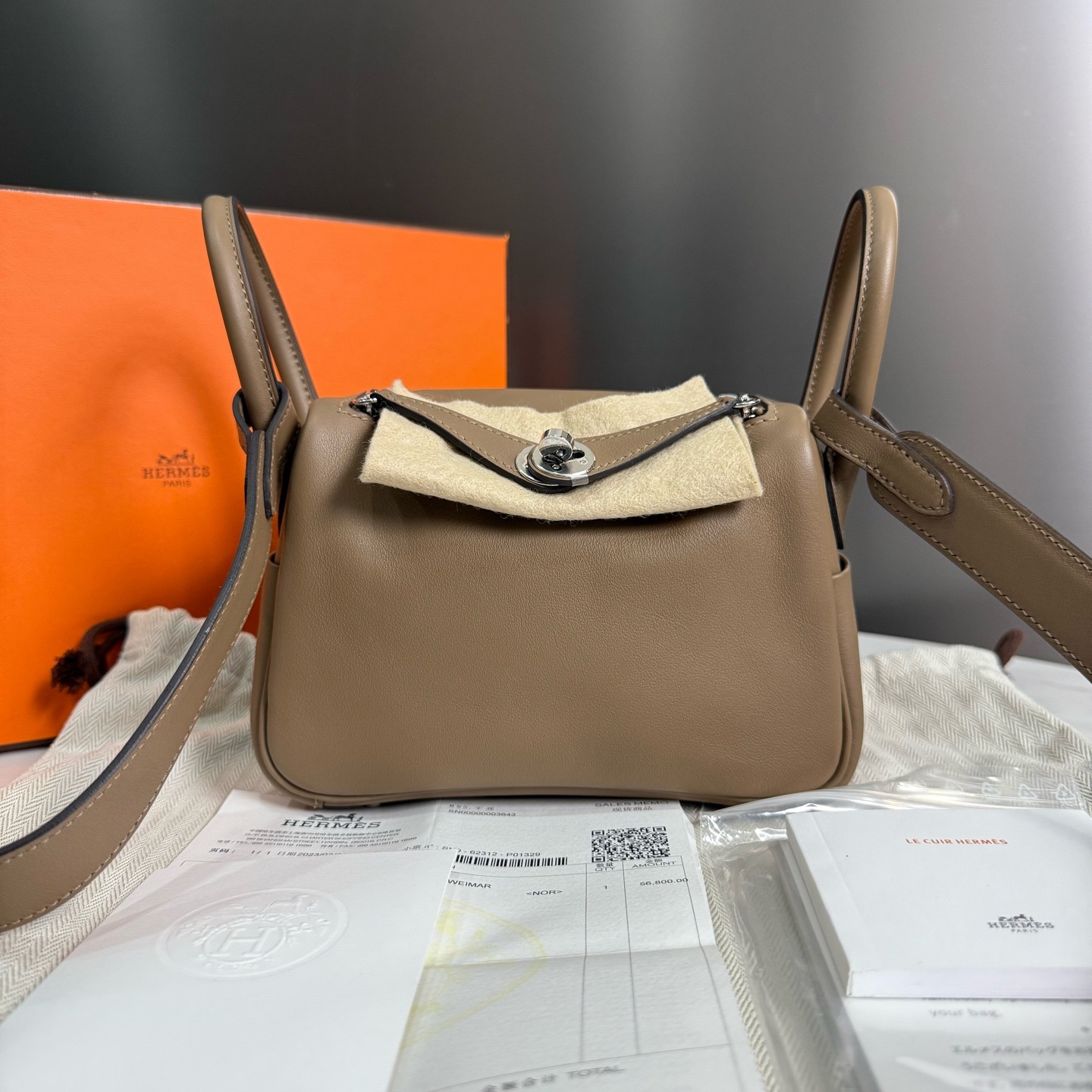 99新 Hermes/爱马仕 RLindyMini 19，威马犬银扣swift18846454