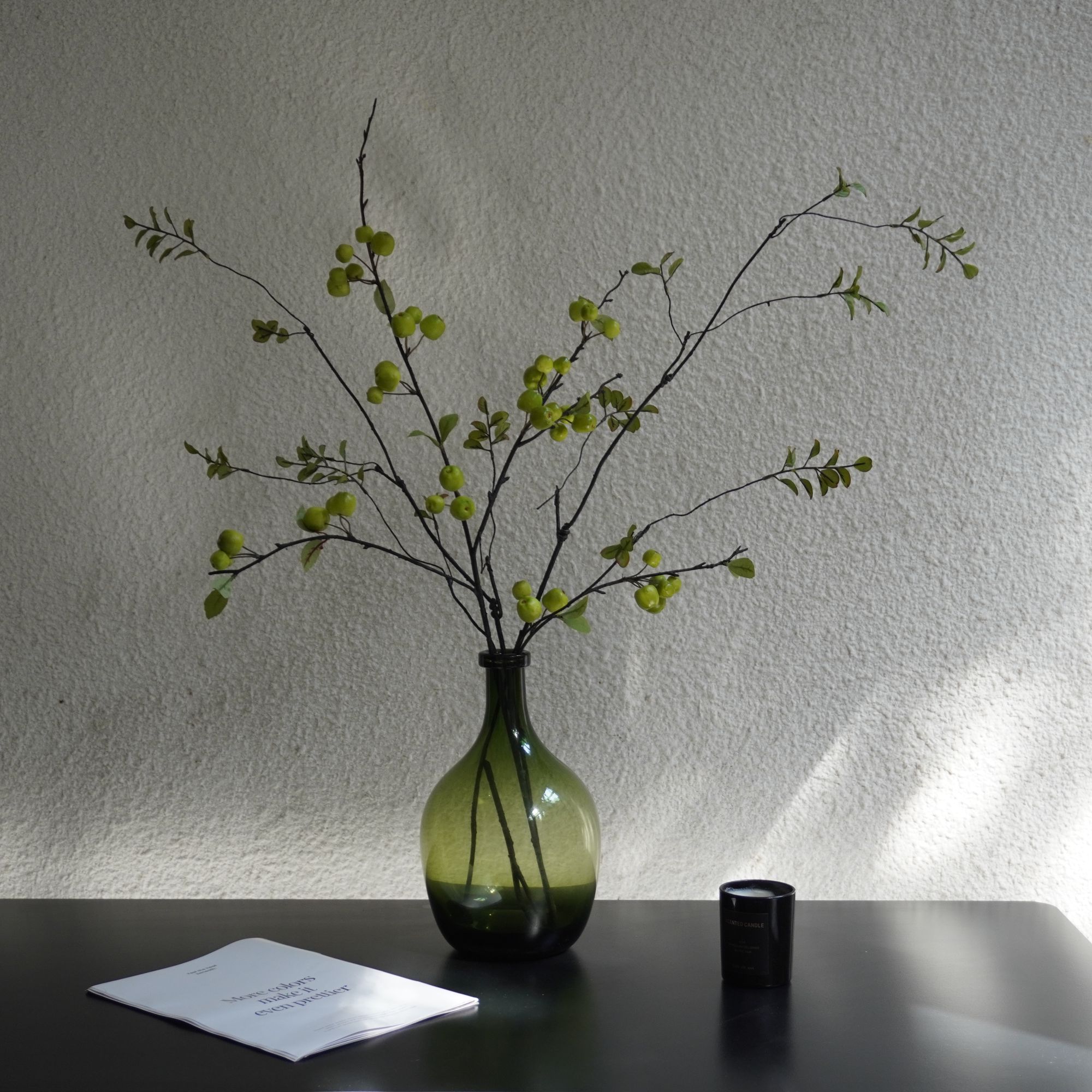 【柿吉】绥岁 原创设计小苹果花瓶套装仿真花绢花客厅摆件工艺手工