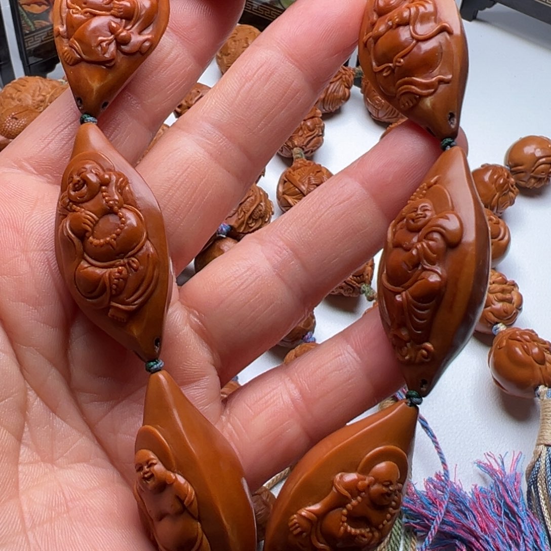 手串/手链橄榄核浮雕弥勒佛