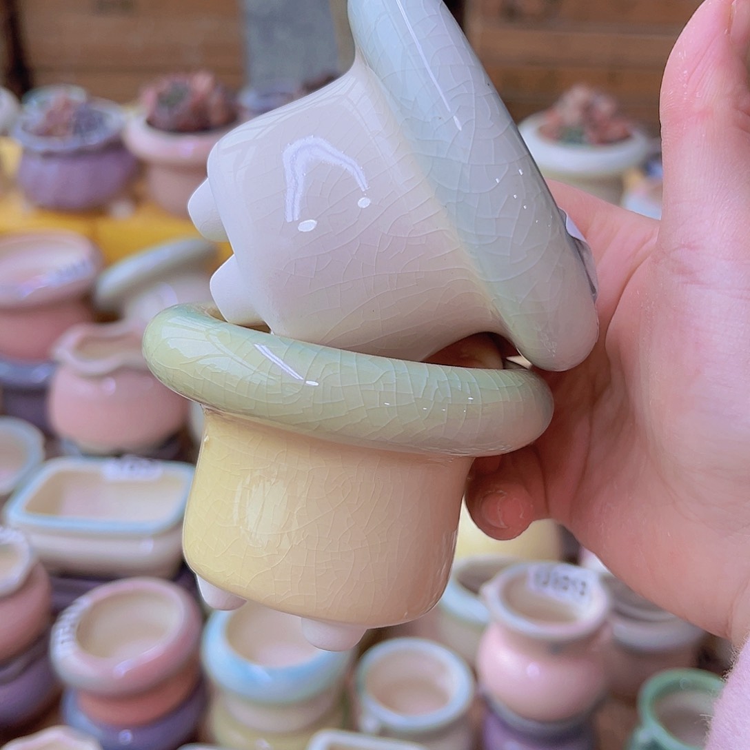 红陶陶瓷花盆当场满12包邮