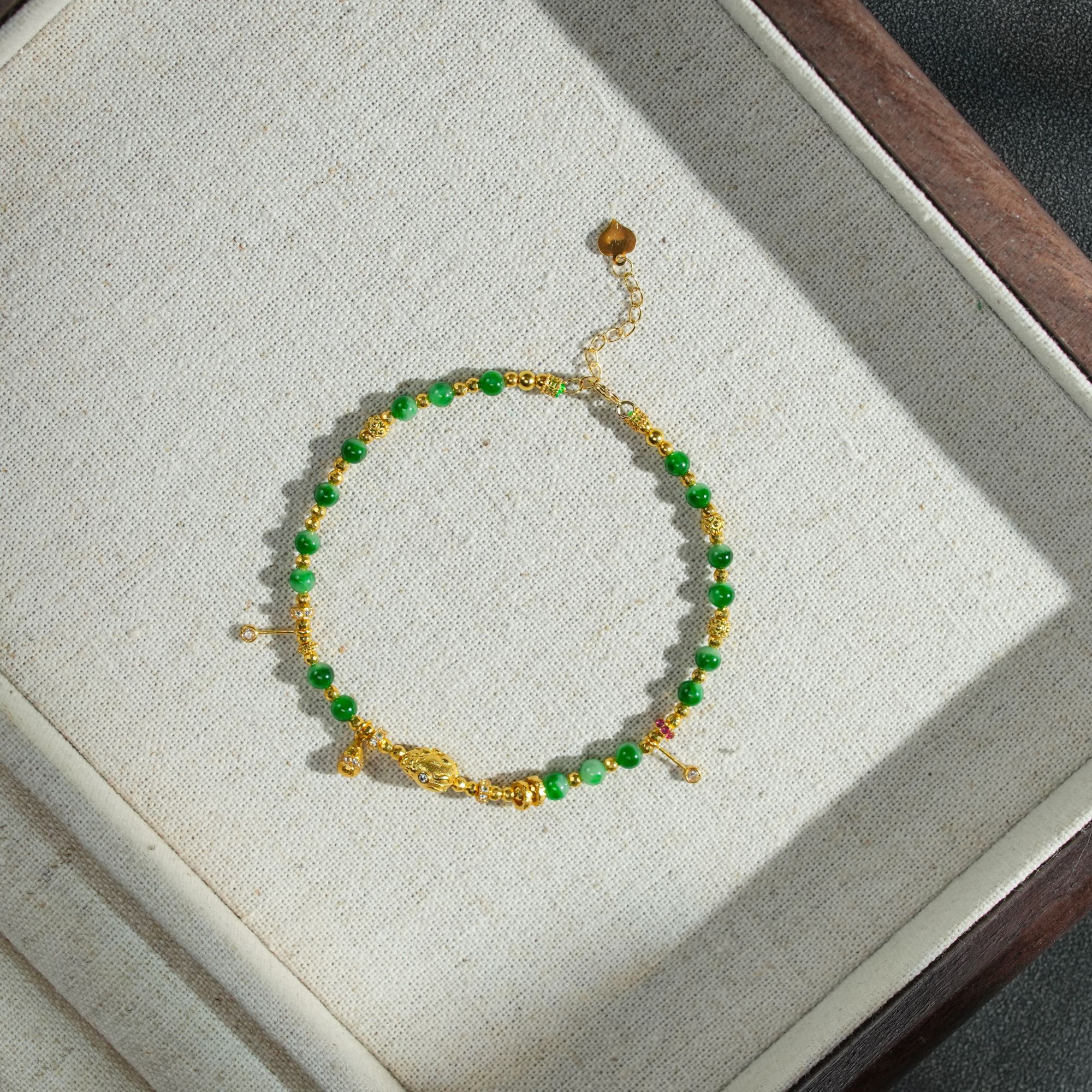 翡翠手串-18k金-HJY47|CZL