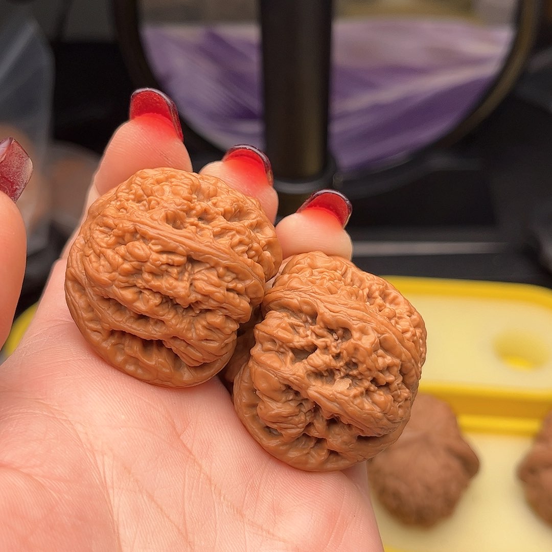 文玩核桃把件球筋断齿39