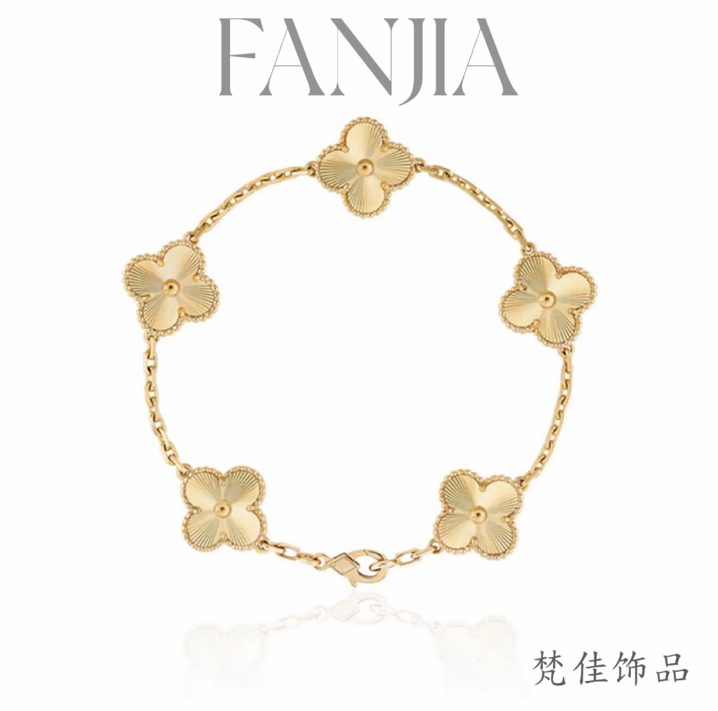 钛钢手链 18k渡金 镭射时尚五花手链 男女同款 手链送同款项链