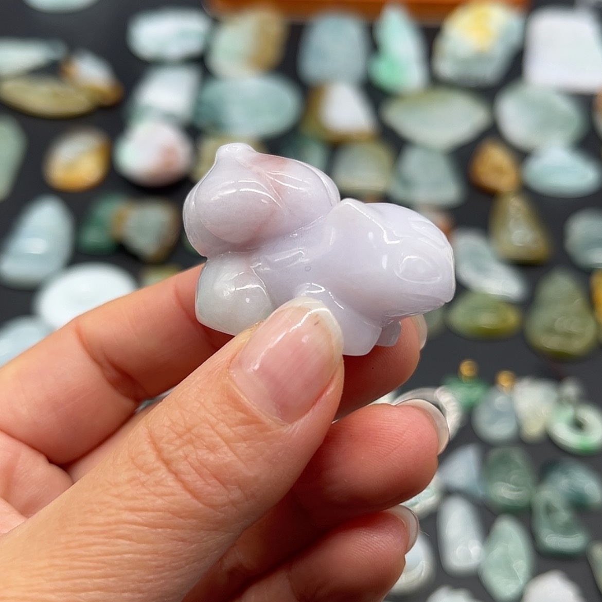 【闪购商品】翡翠颈饰未镶嵌妙蛙种子