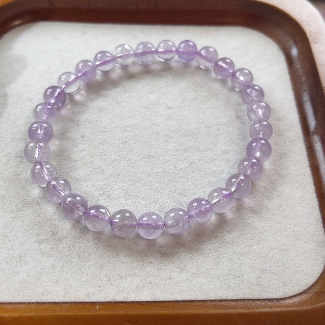 未镶嵌水晶手串紫水晶 6.8m