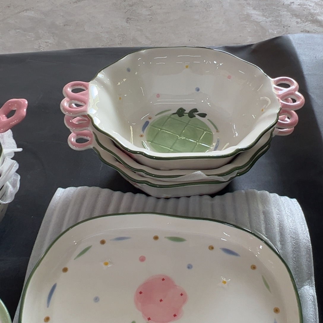 摆件陶高温陶瓷釉下彩微瑕！