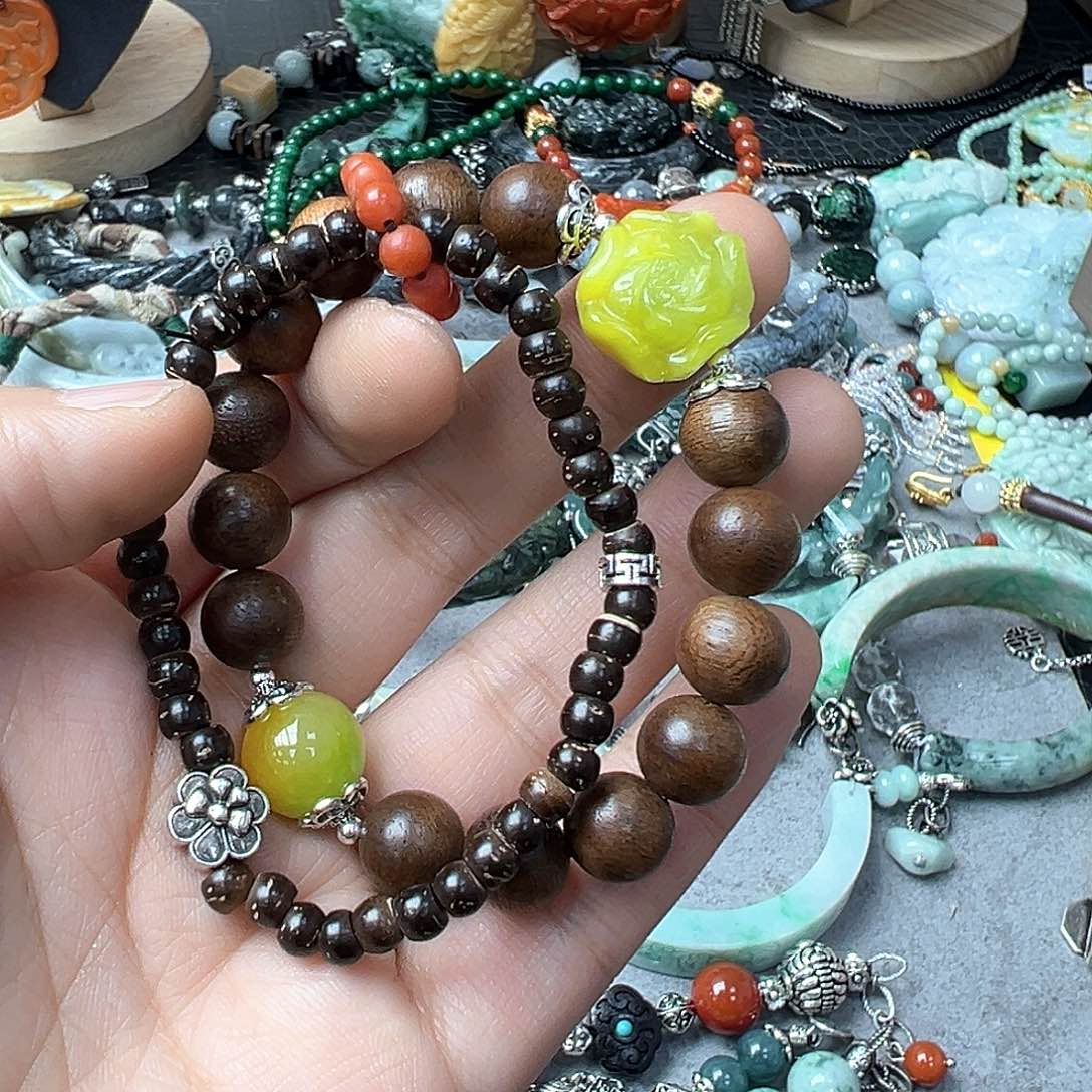 翡翠手链未镶嵌炸