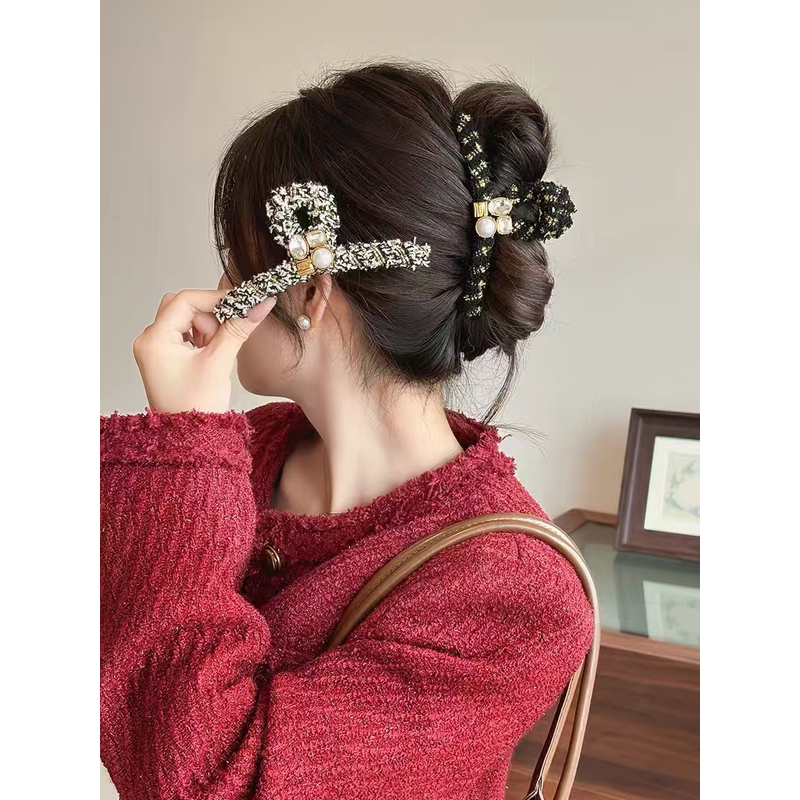 时尚日韩ins小香风抓夹拍一发二