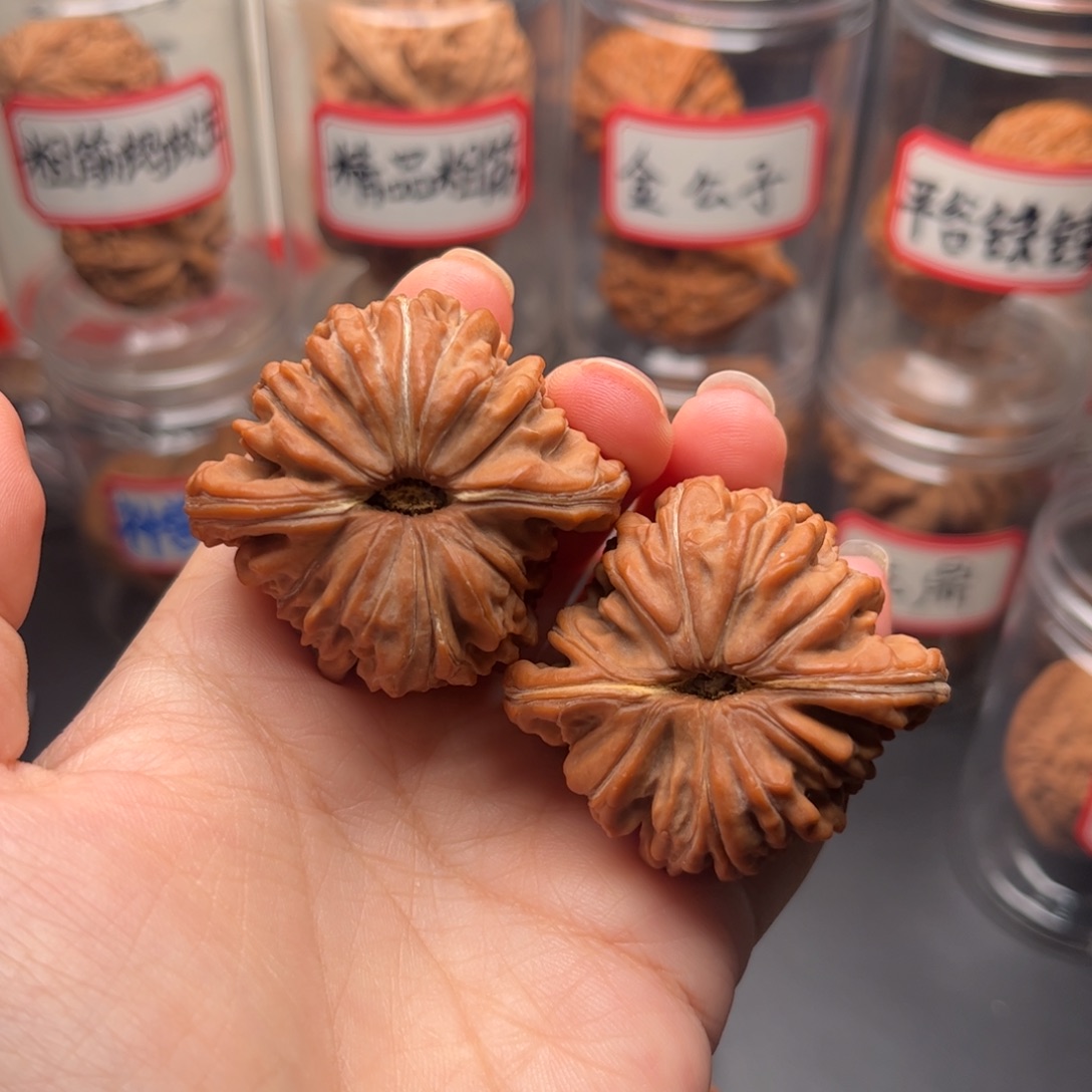 笑***湖把件文玩核桃45全品平谷楼