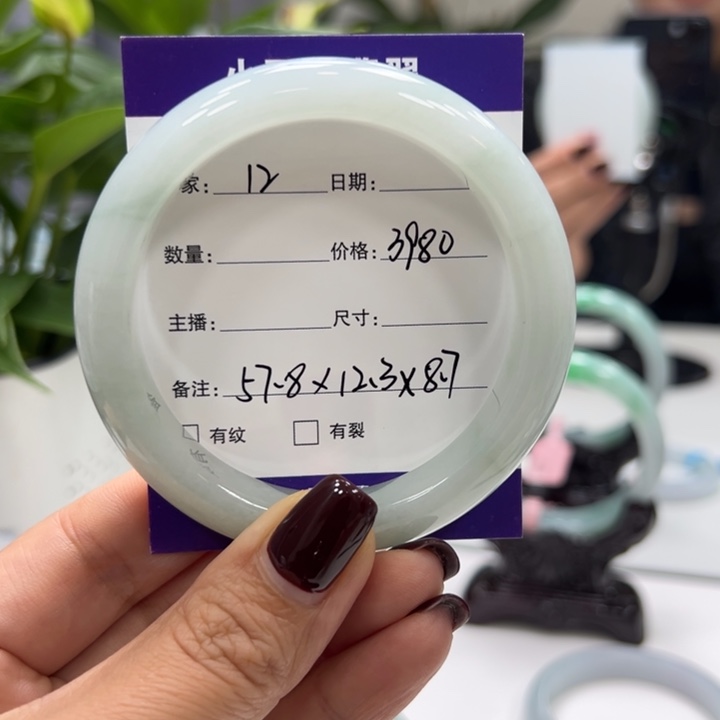 翡翠未镶嵌手镯12                 
