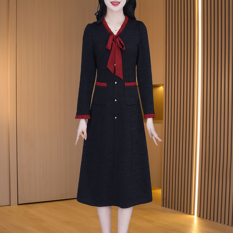 【连衣裙】23945优雅新款气质时尚大气减龄休闲收腰显瘦连衣裙M-3XL