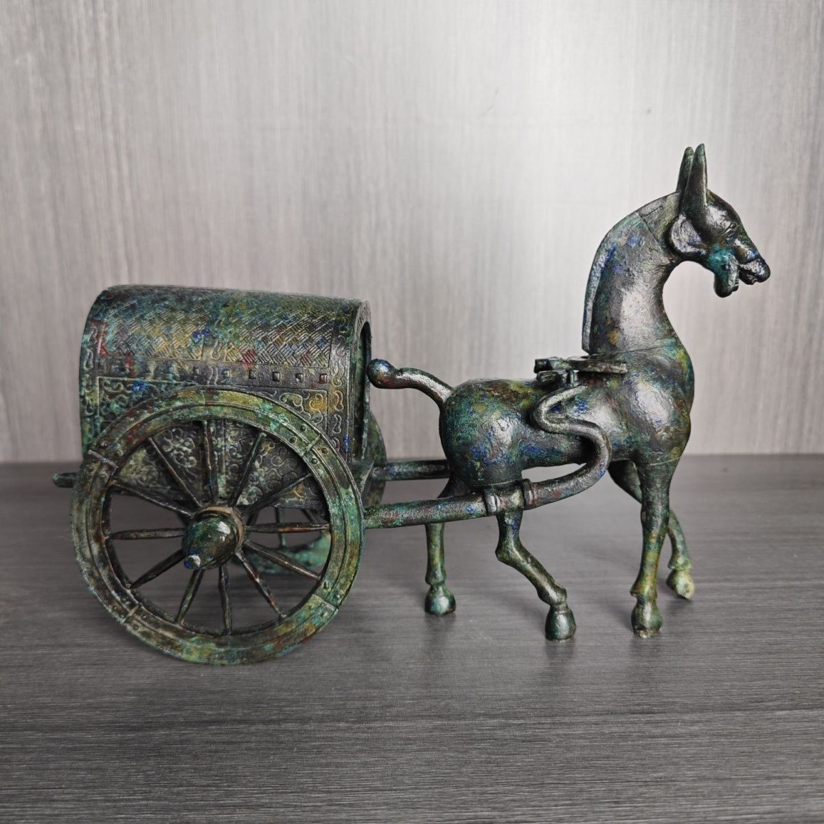 【工厂直发】马拉车青铜器仿古摆件收藏文玩亲朋送礼