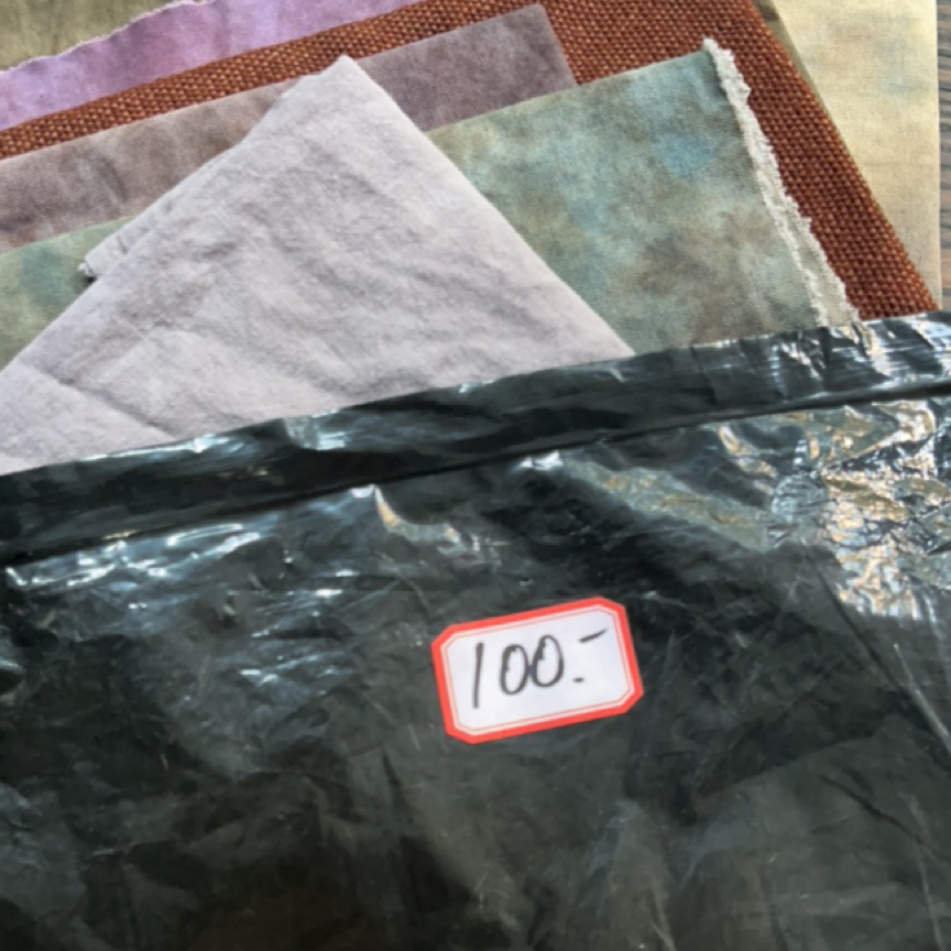手工植物染色布 大小薄厚七片一袋 