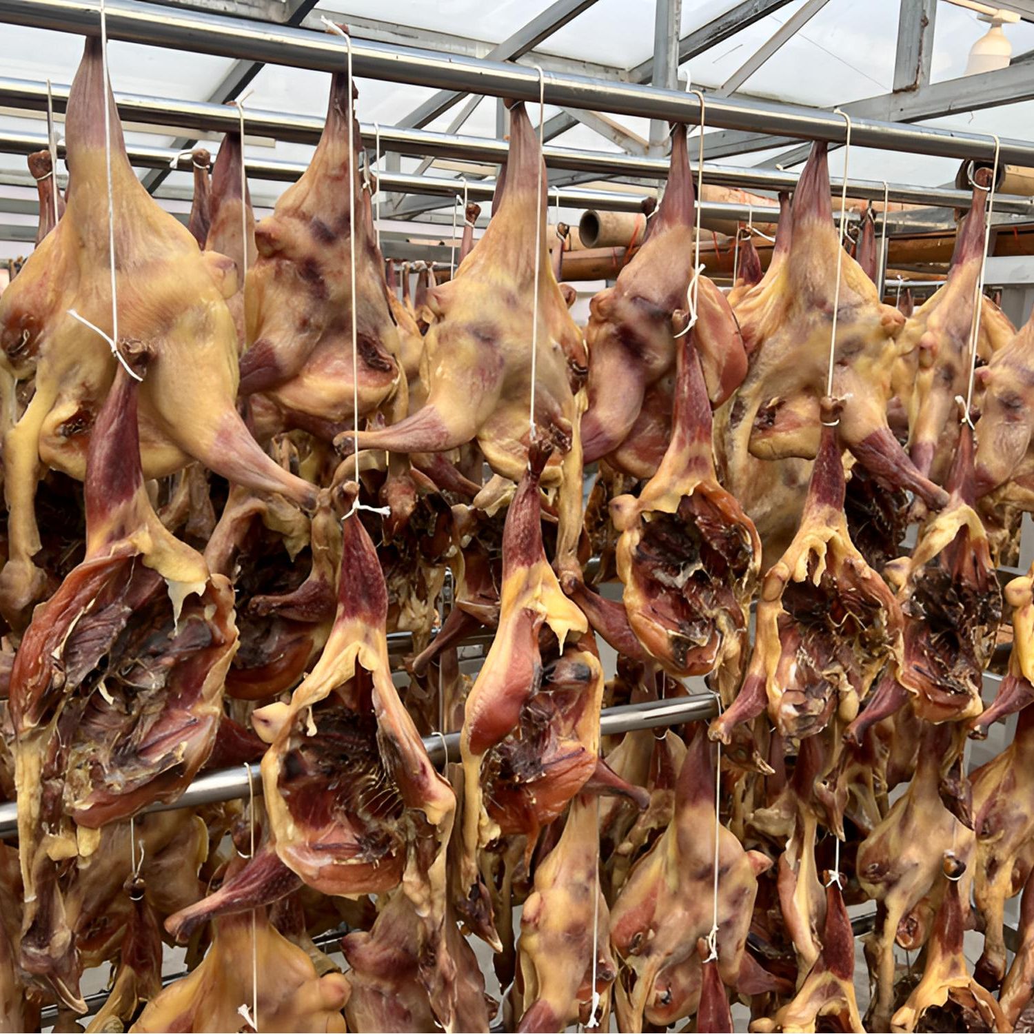 大别山信阳特产腊鸡风干鸡 4只鸡1只鸭到手5只7斤左右