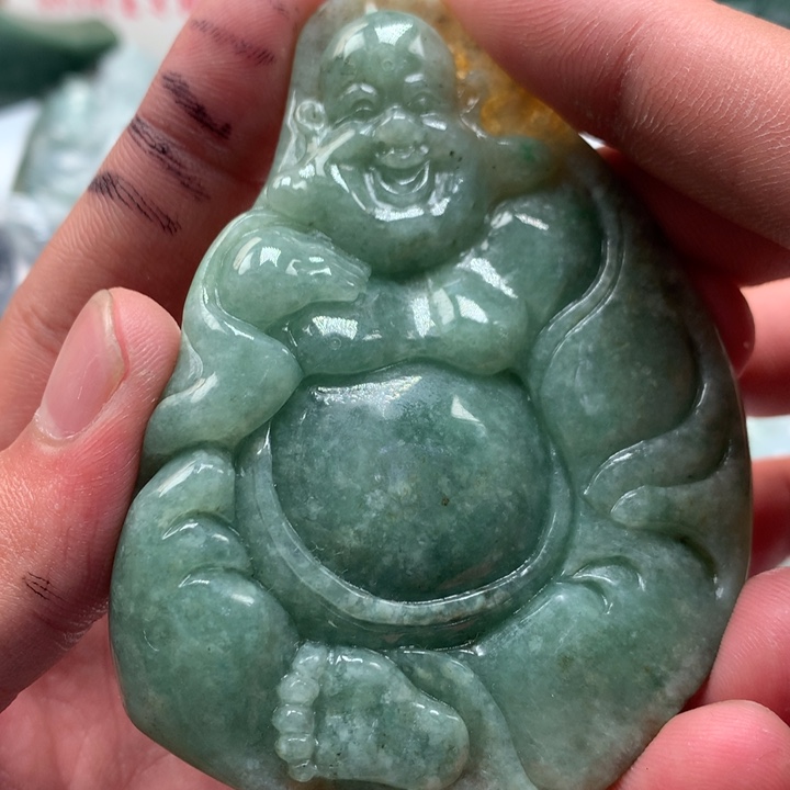 翡翠未镶嵌颈饰保真天然a货翡翠