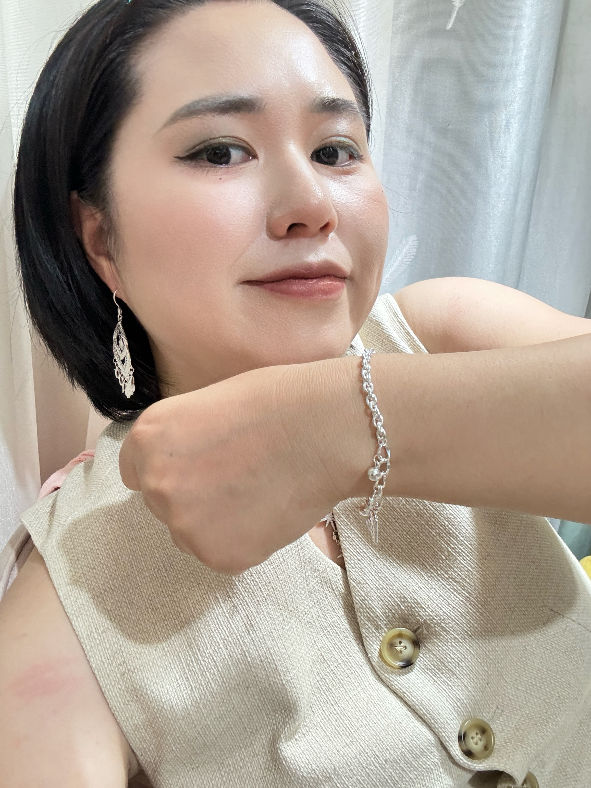 足银手链 时尚民族风女简约足银小算盘手链