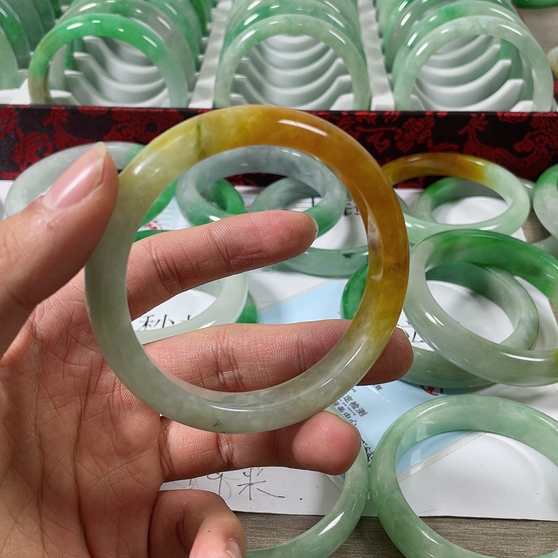 大***琴翡翠未镶嵌手镯翡翠手镯翡翠手镯