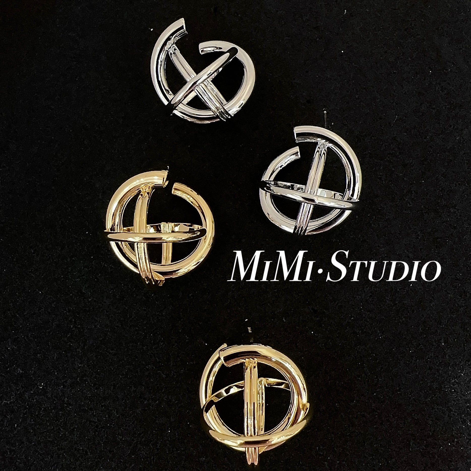 铜合金耳饰 小众时尚（地球仪）独特耳钉