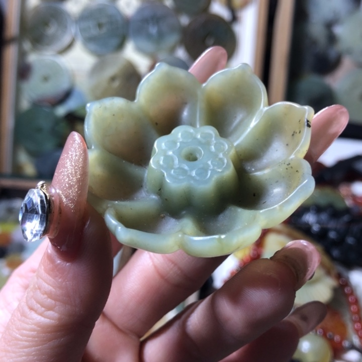 岫玉岫玉香茶未镶嵌