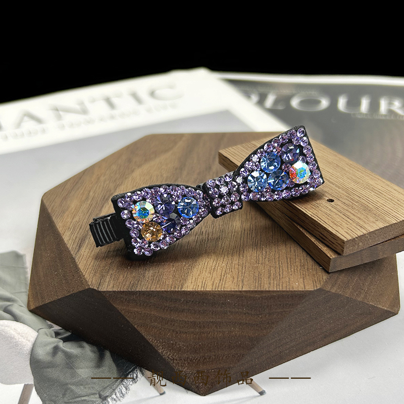 【LXX靓西西】8040鸭嘴夹6厘米浅紫色时尚精致碎发夹