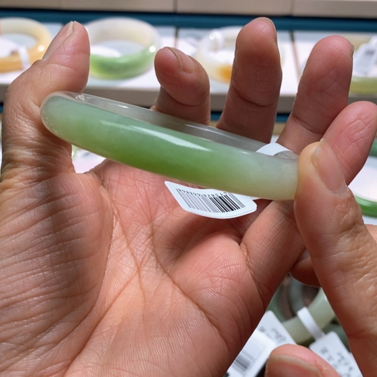 【闪购商品】和田玉（翠青玉）手镯未镶嵌建**伟