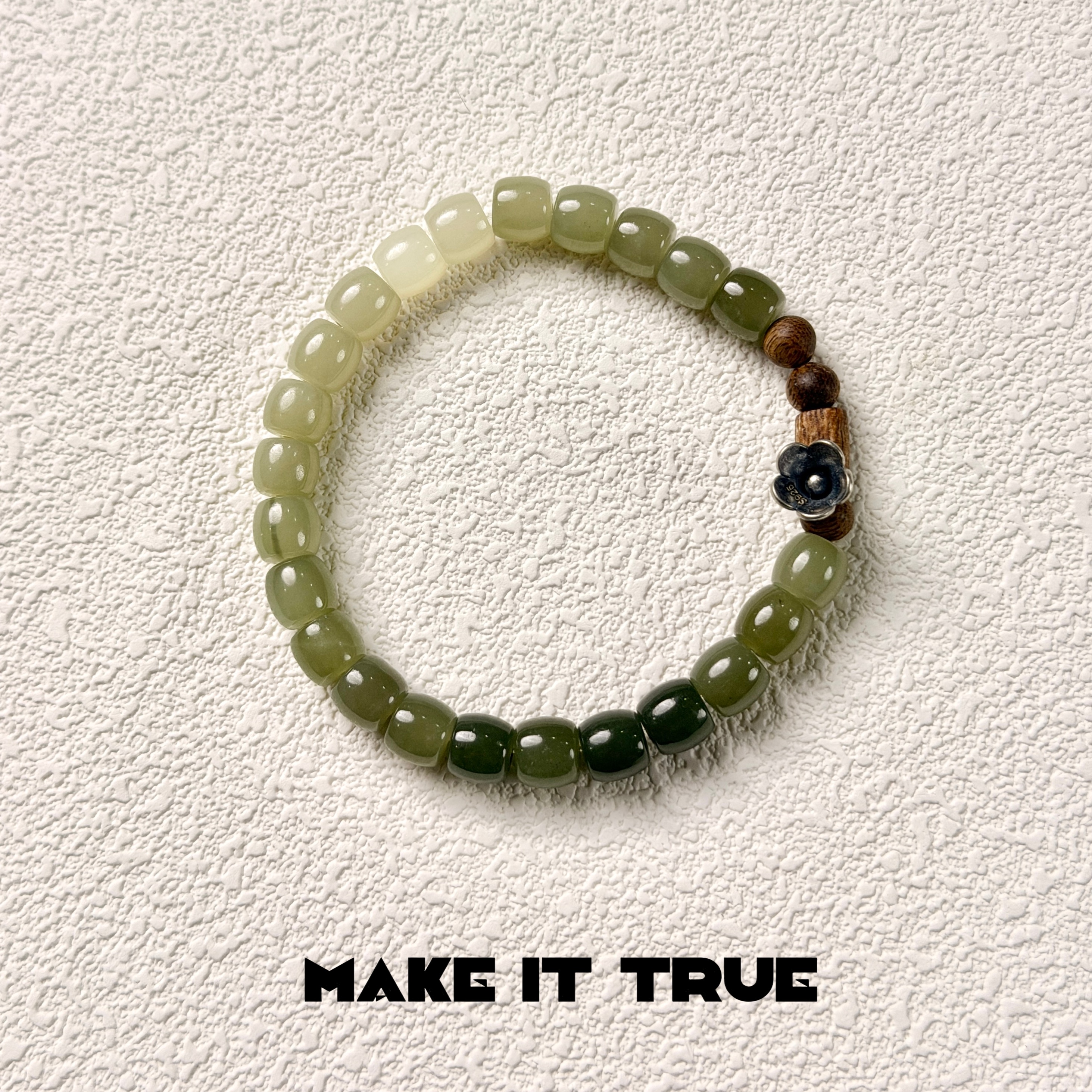 许愿MAKE IT TRUE【玉树】原创奇楠沉香和田玉手串