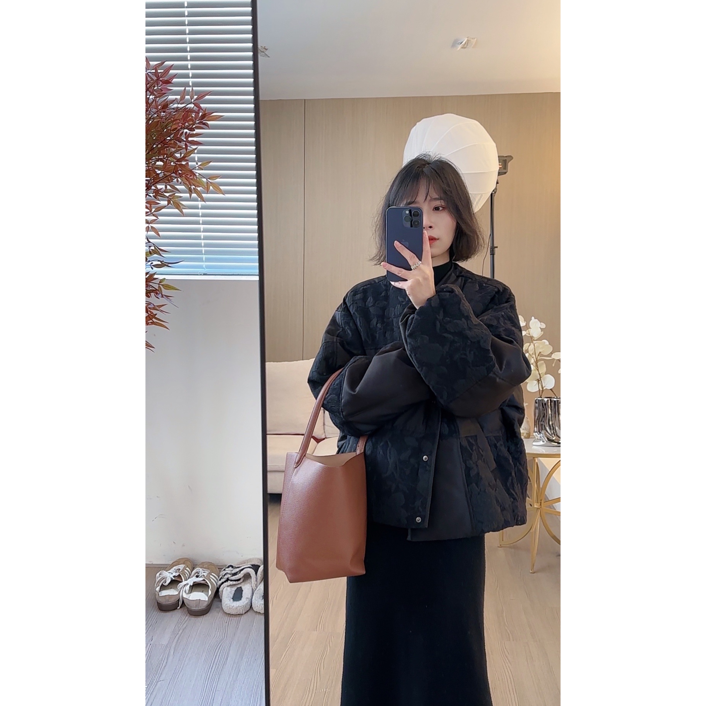 大鱼定制 新中式国风提花保暖羽绒服时尚设计感冬季外套