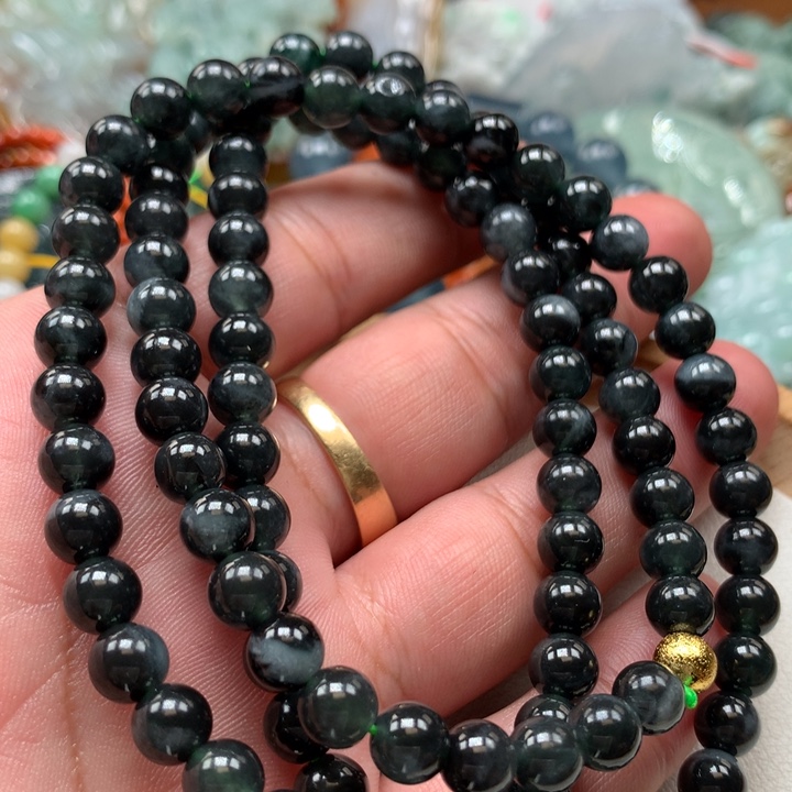 翡翠颈饰未镶嵌保真天然a货翡翠